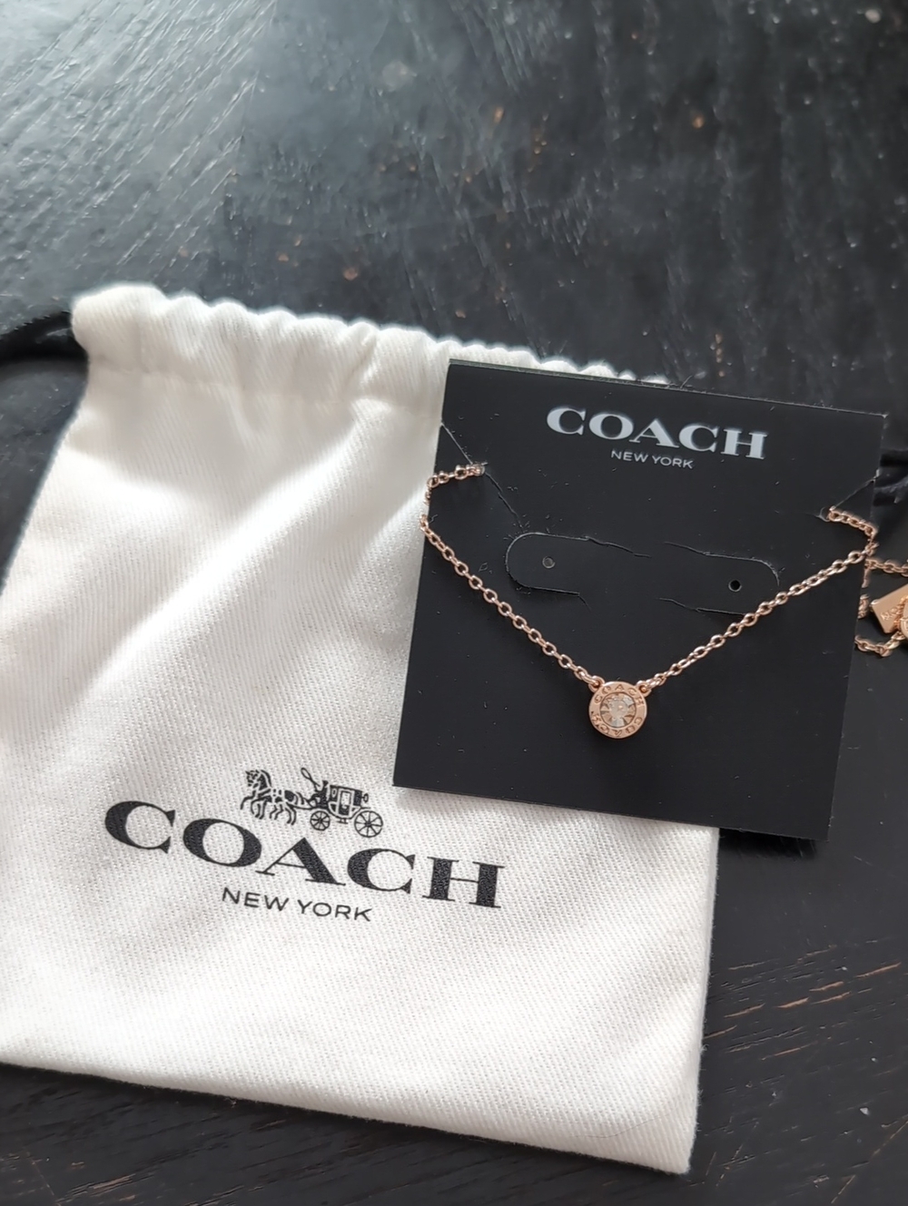 Nwt Coach Gold Tone Necklace